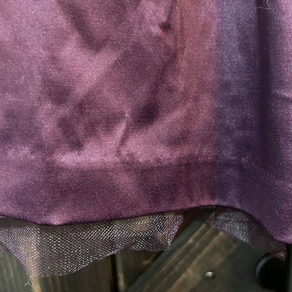 Forever 21 Fit & Flare Mini Dress Purple L Eggplant Bow Girly Y2K Party NWT - Picture 5 of 15